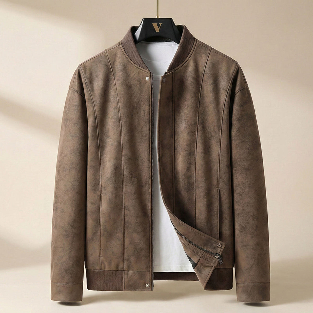 Vittorio Campera de Cuero con Cierre