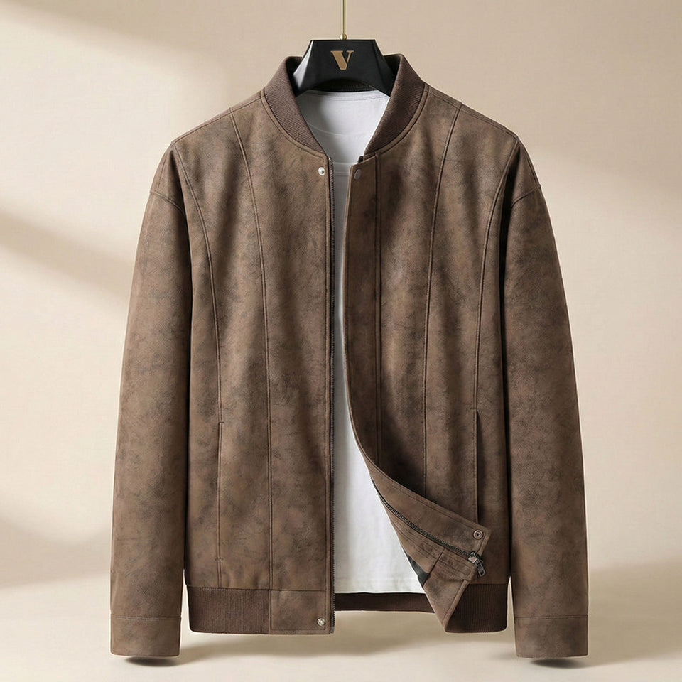 Vittorio Campera de Cuero con Cierre