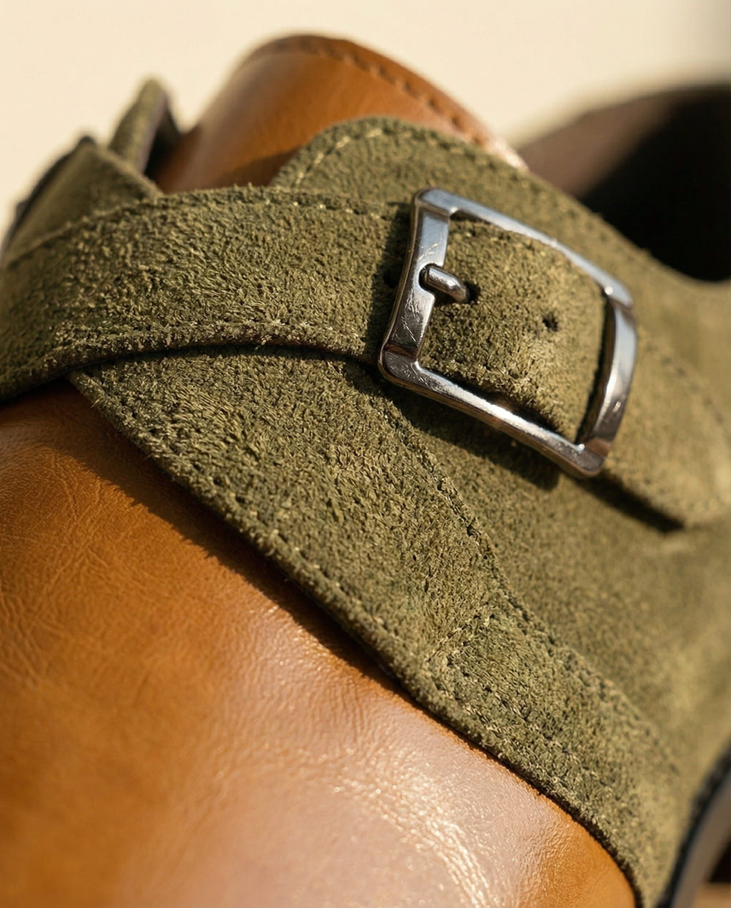 Riccardo Zapato de Cuero con Hebilla Monje