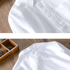 Elliot Camisa de Algodón y Lino