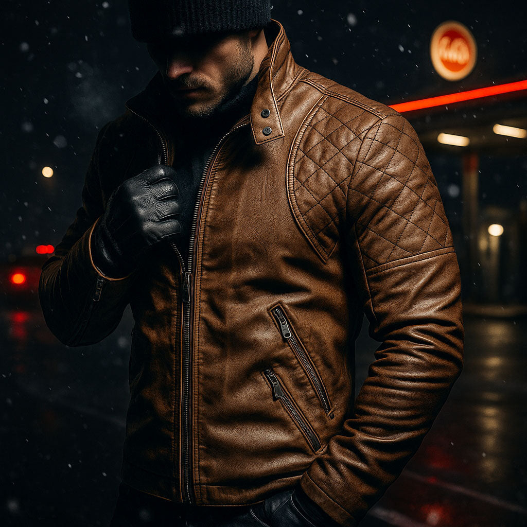 Dario Campera de Cuero Biker