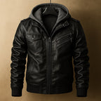 Leonardo Campera de Cuero con Capucha