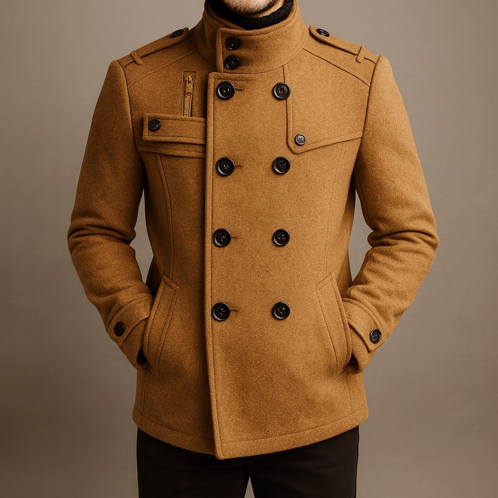 Marcello Abrigo Militar Entallado