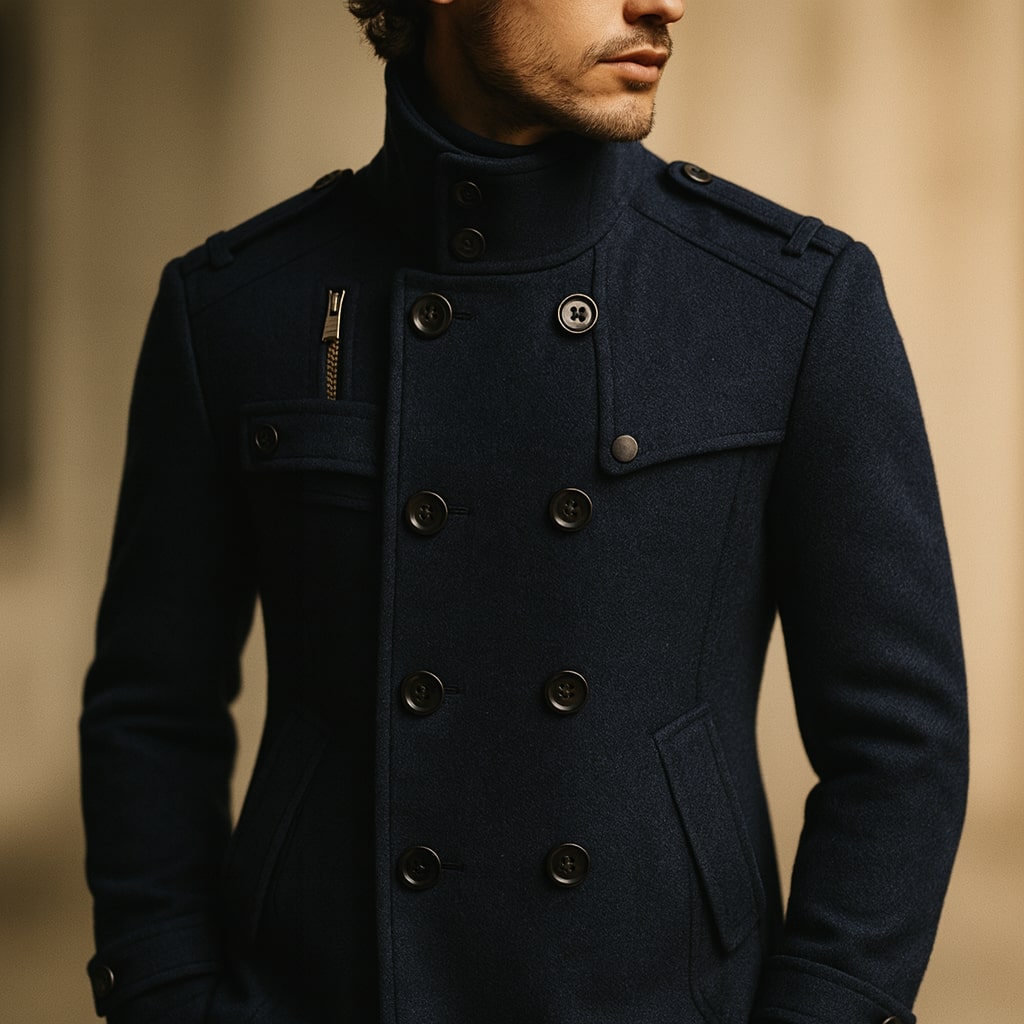 Marcello Abrigo Militar Entallado