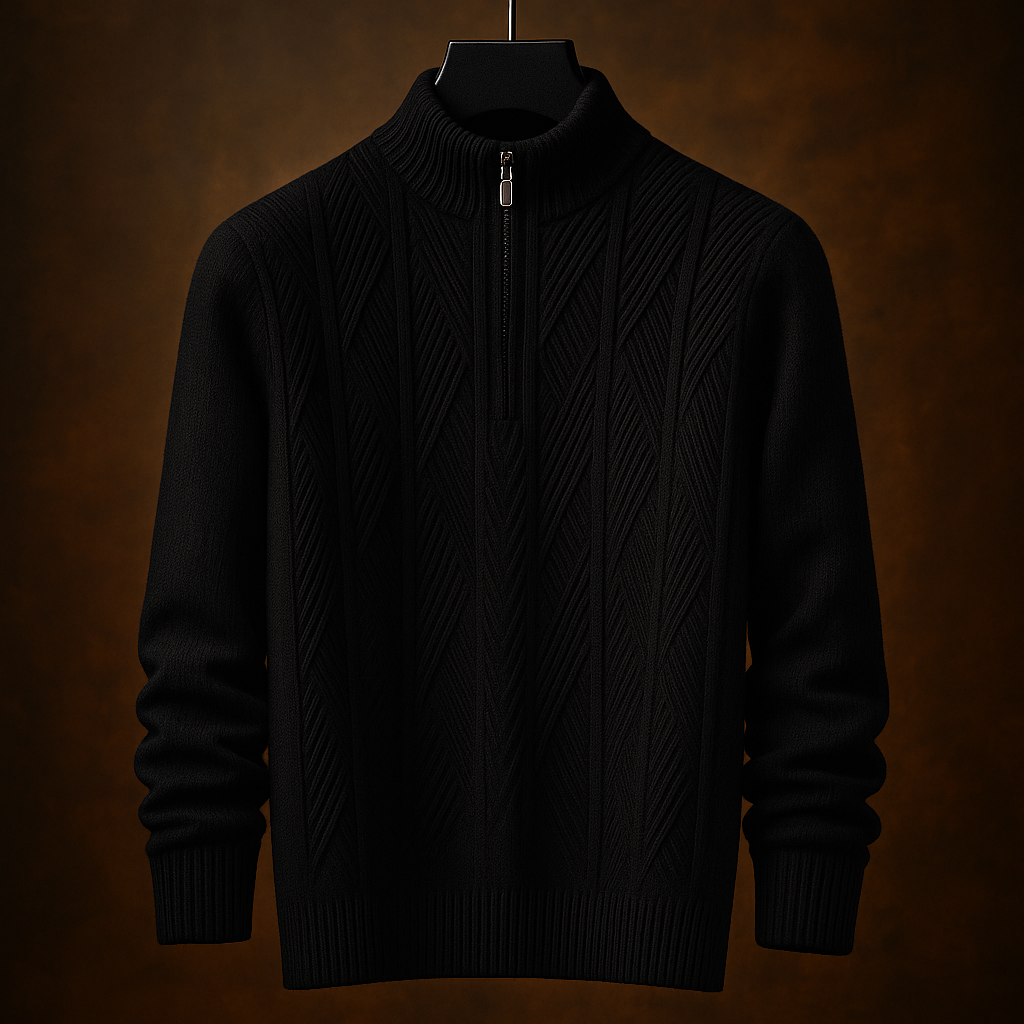 Dario Sweater Texturizado de Medio Cierre