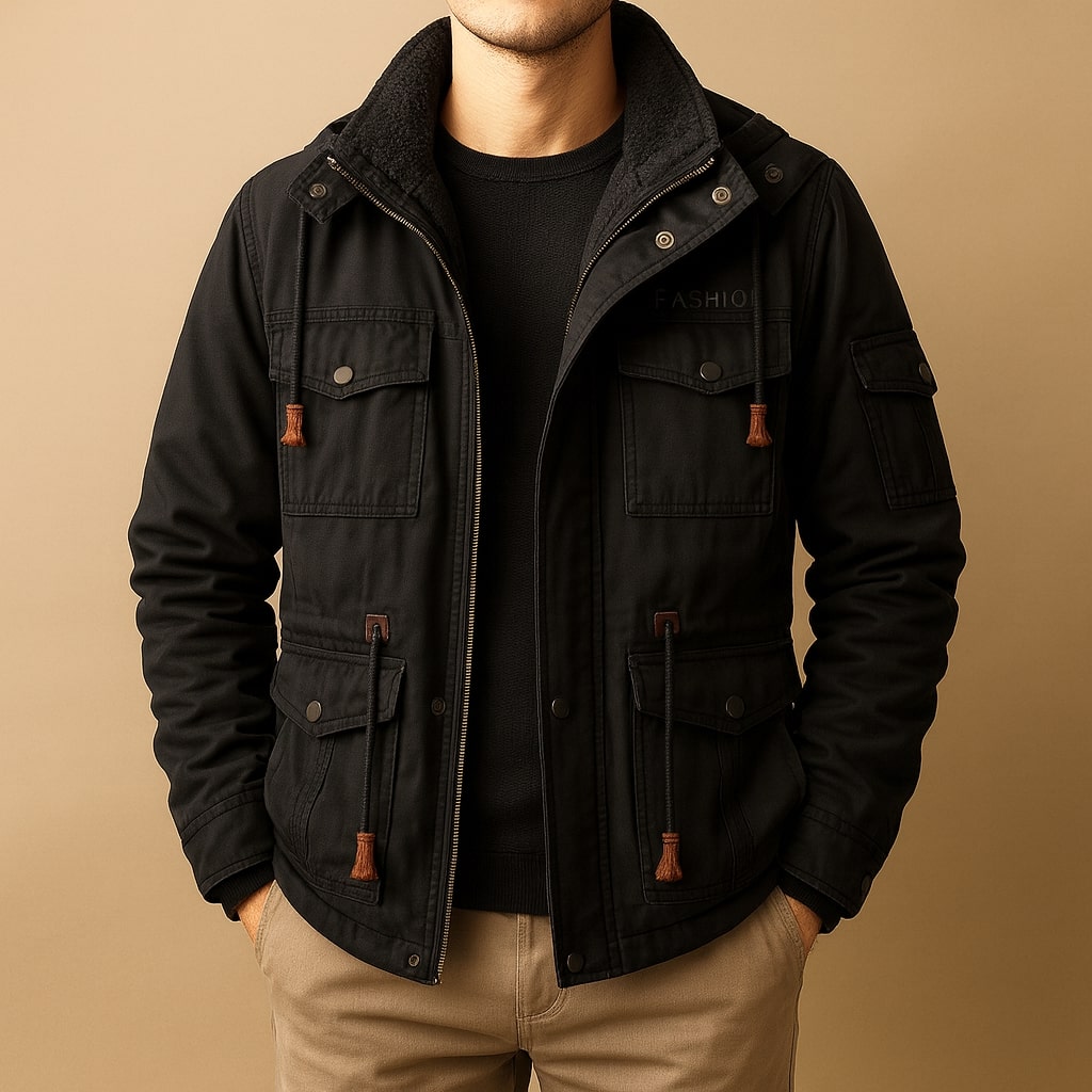 Dario Campera Utilitaria de Algodón Forrada