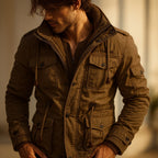 Dario Campera Utilitaria de Algodón Forrada
