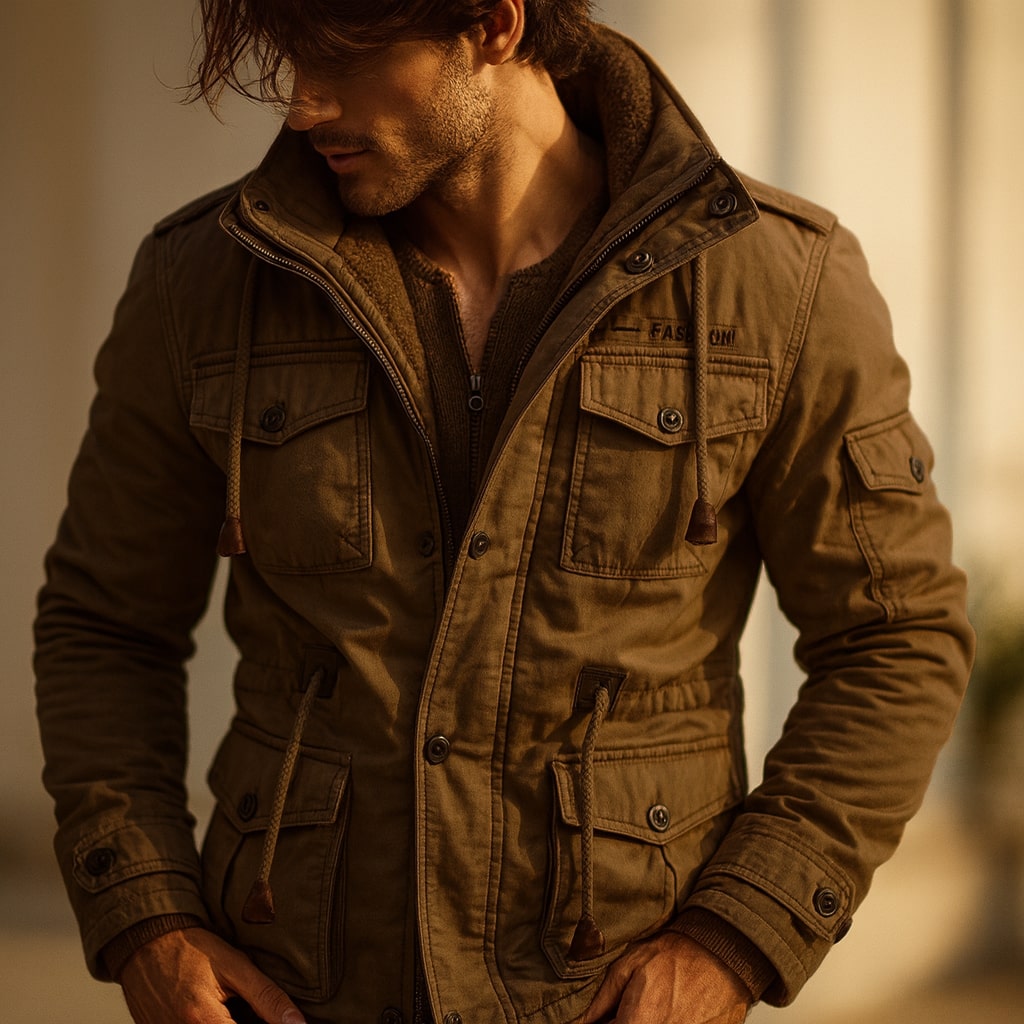 Dario Campera Utilitaria de Algodón Forrada
