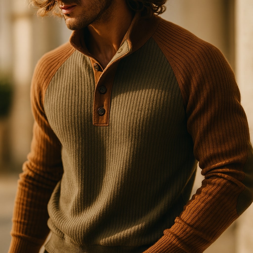 Ettore Sweater Henley Texturizado