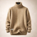 Alberto Sweater de Cuello Tortuga de Punto Trenzado
