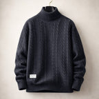 Alberto Sweater de Cuello Tortuga de Punto Trenzado