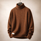 Alberto Sweater de Cuello Tortuga de Punto Trenzado