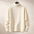 Alberto Sweater de Cuello Tortuga de Punto Trenzado