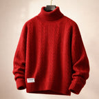 Alberto Sweater de Cuello Tortuga de Punto Trenzado