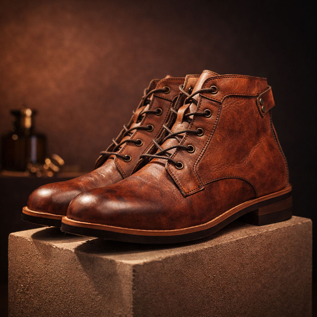 Matteo Bota de Cuero con Cordones