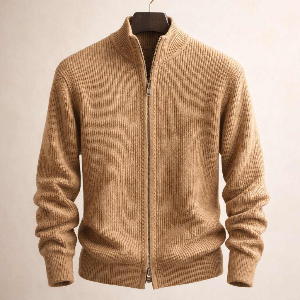 Riccardo Sweater de Punto con Cierre Frontal