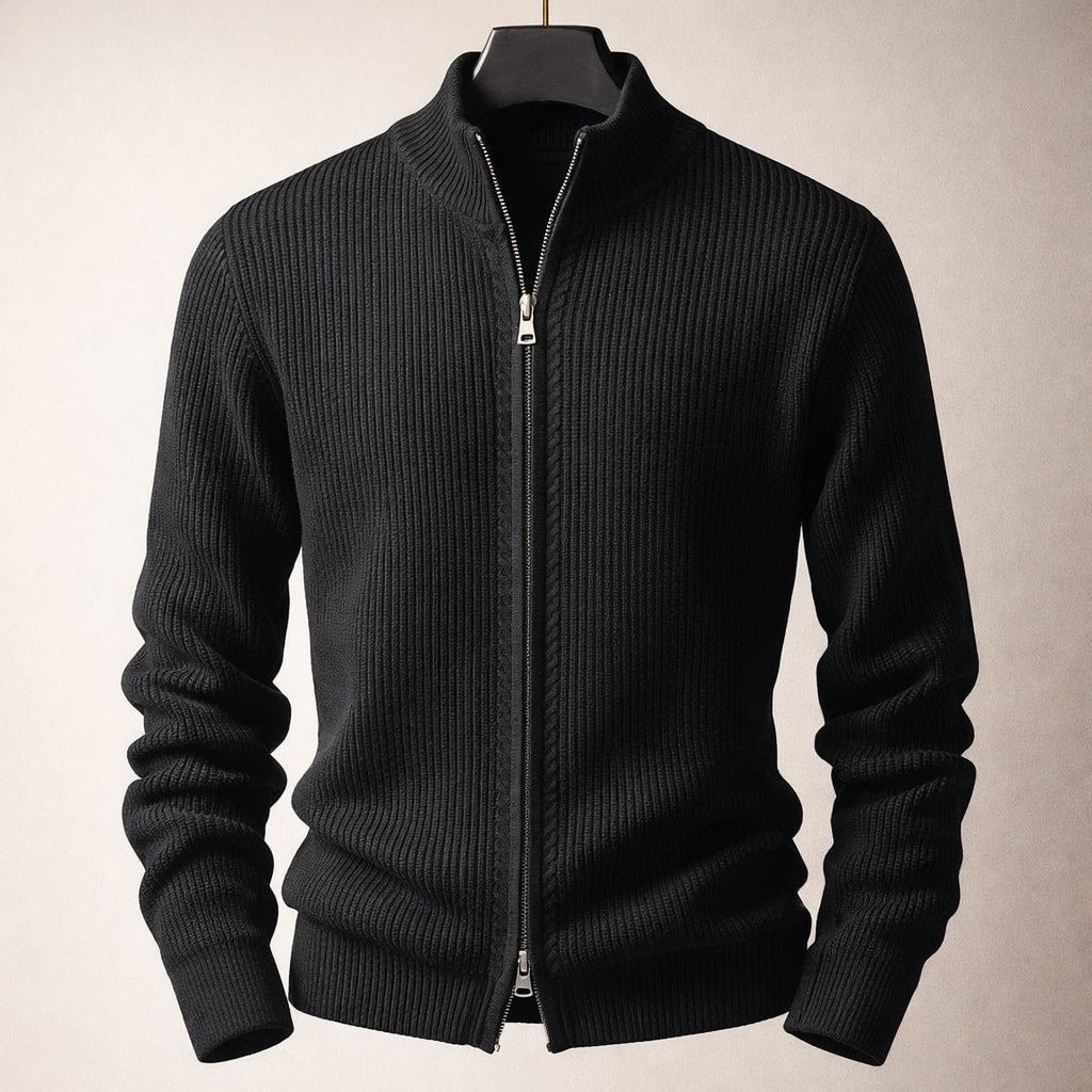 Riccardo Sweater de Punto con Cierre Frontal