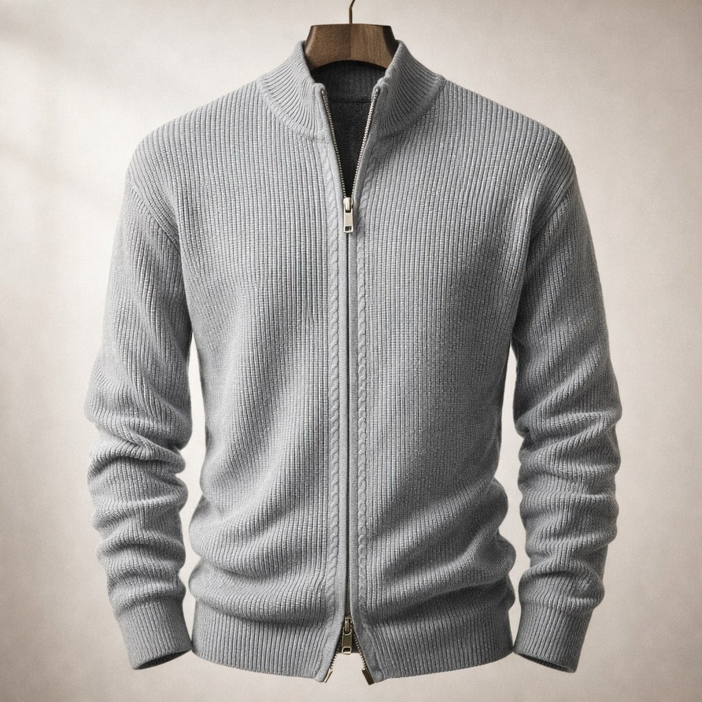 Riccardo Sweater de Punto con Cierre Frontal