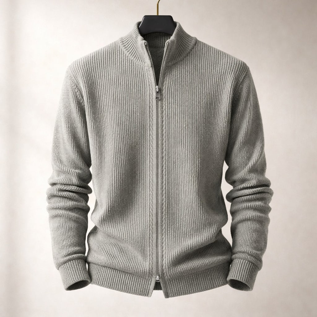 Riccardo Sweater de Punto con Cierre Frontal