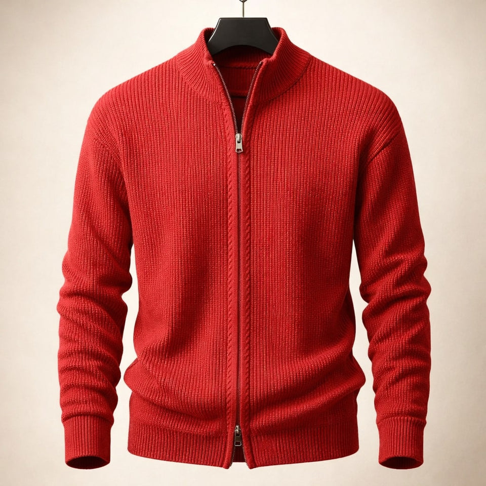 Riccardo Sweater de Punto con Cierre Frontal