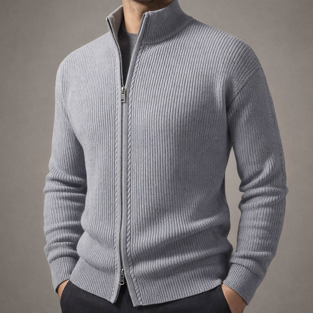 Riccardo Sweater de Punto con Cierre Frontal