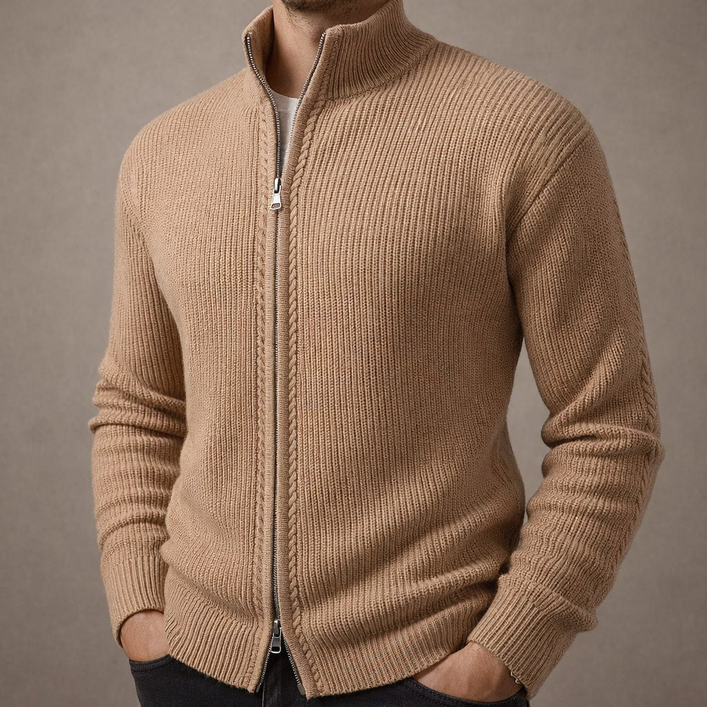 Riccardo Sweater de Punto con Cierre Frontal