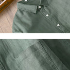 Elliot Camisa de Algodón y Lino
