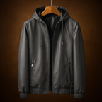 Leonis Campera de Cuero con Capucha