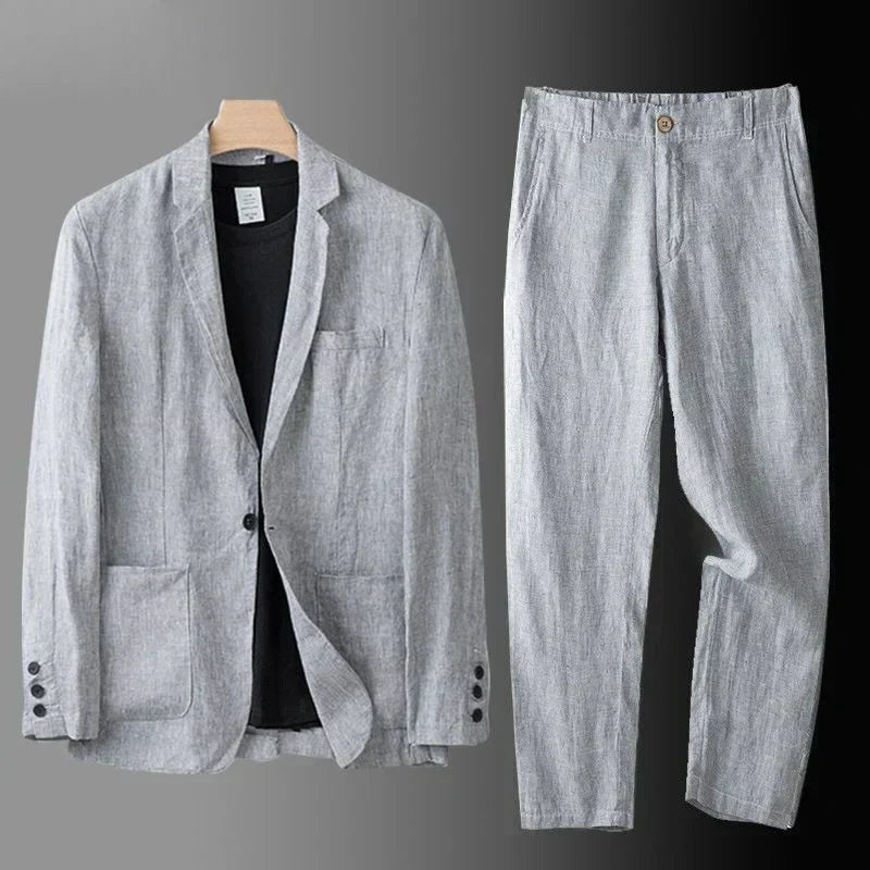 Bastian Conjunto de Traje Mezcla de Lino