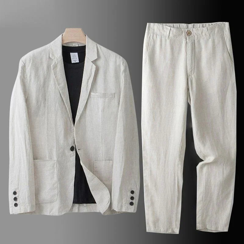 Bastian Conjunto de Traje Mezcla de Lino