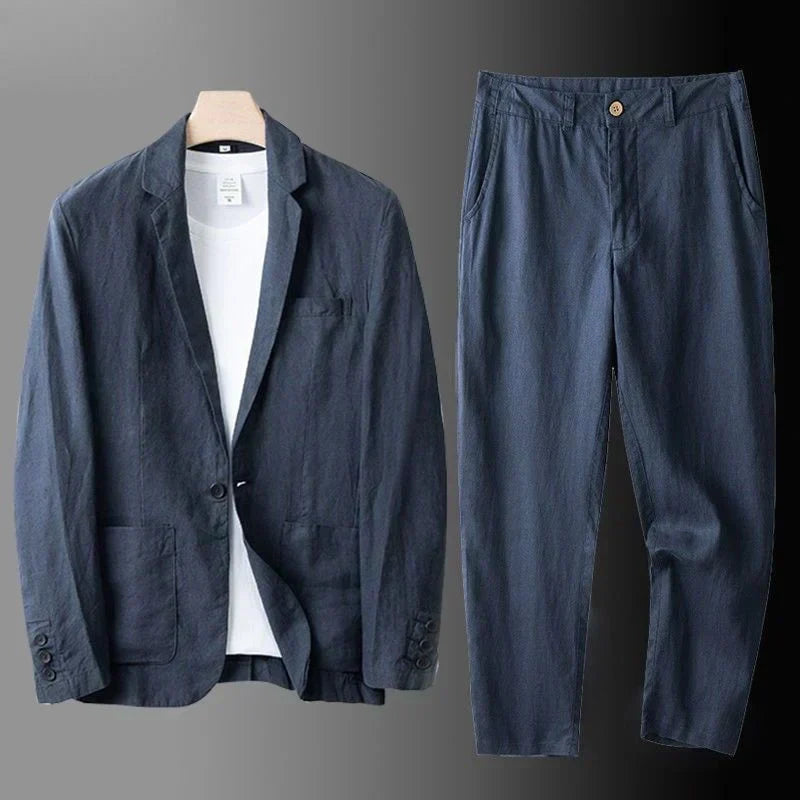 Bastian Conjunto de Traje Mezcla de Lino