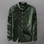 Elliot Camisa de Algodón y Lino