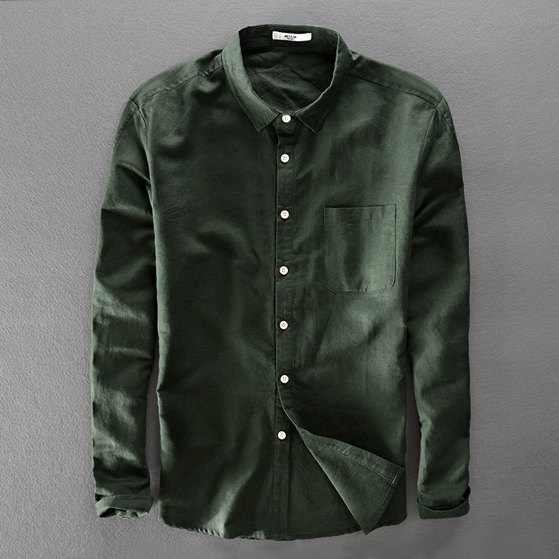 Elliot Camisa de Algodón y Lino