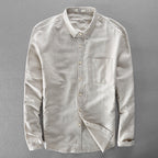 Elliot Camisa de Algodón y Lino