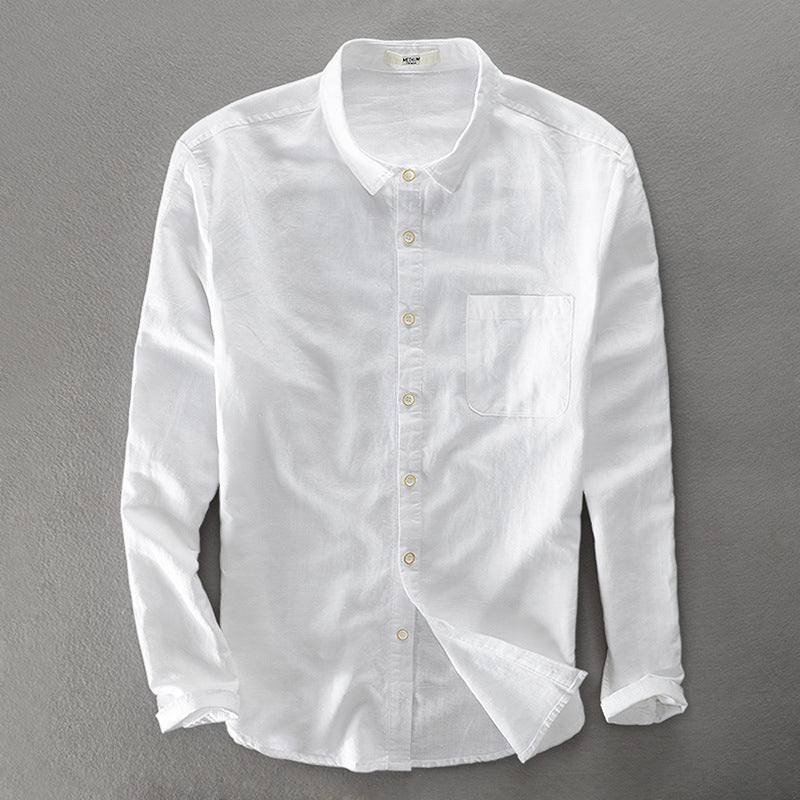 Elliot Camisa de Algodón y Lino