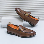 Xavier Mocasines de Cuero con Hebilla Bit