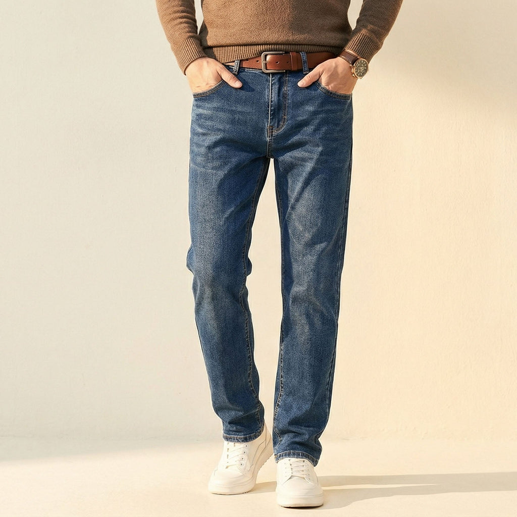 Matteo Jeans de Denim Forrados de Polar