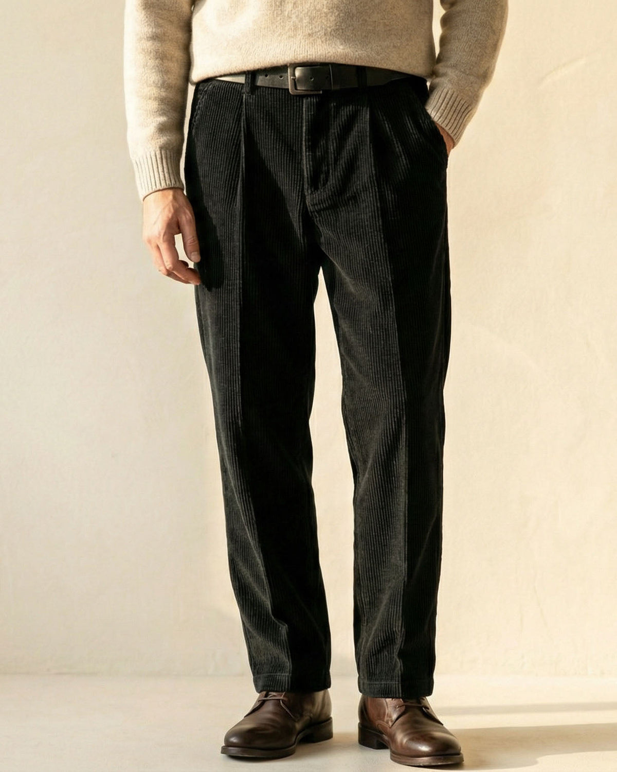 Lorenzo Pantalones de Pana de Algodón Premium
