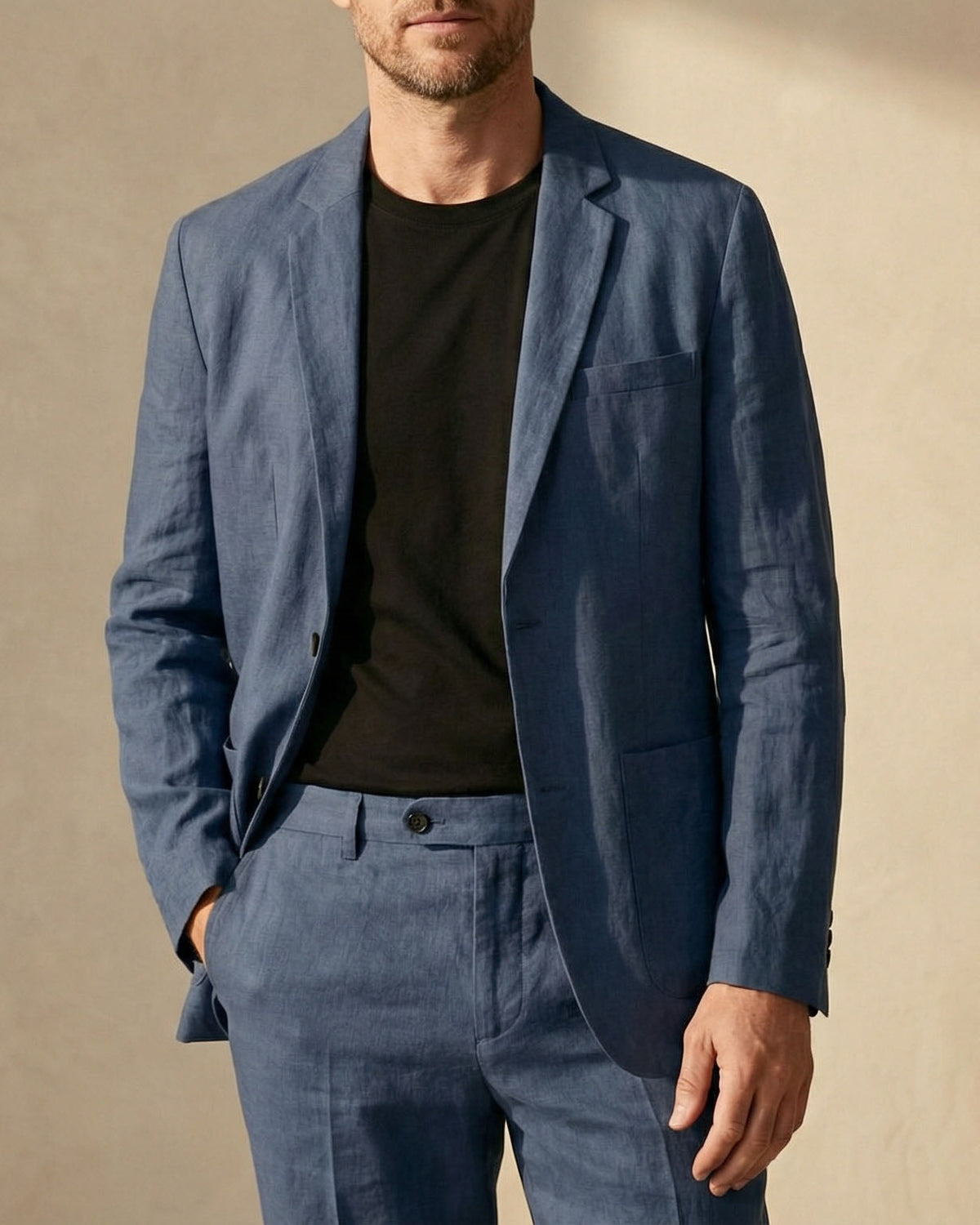 Lorenzo Traje Mezcla de Lino