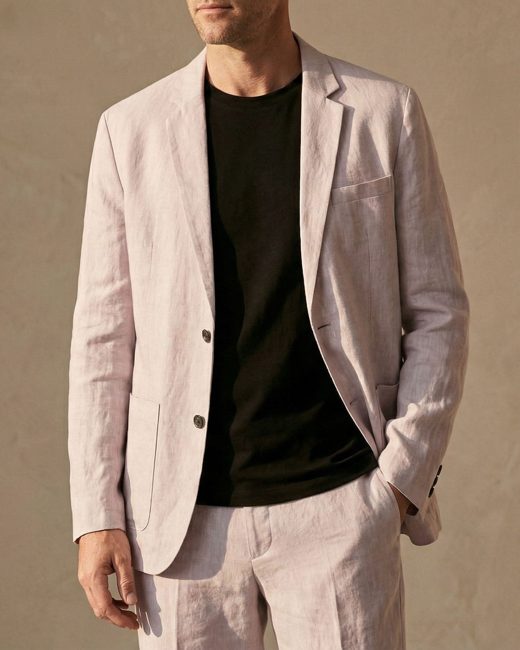 Lorenzo Traje Mezcla de Lino
