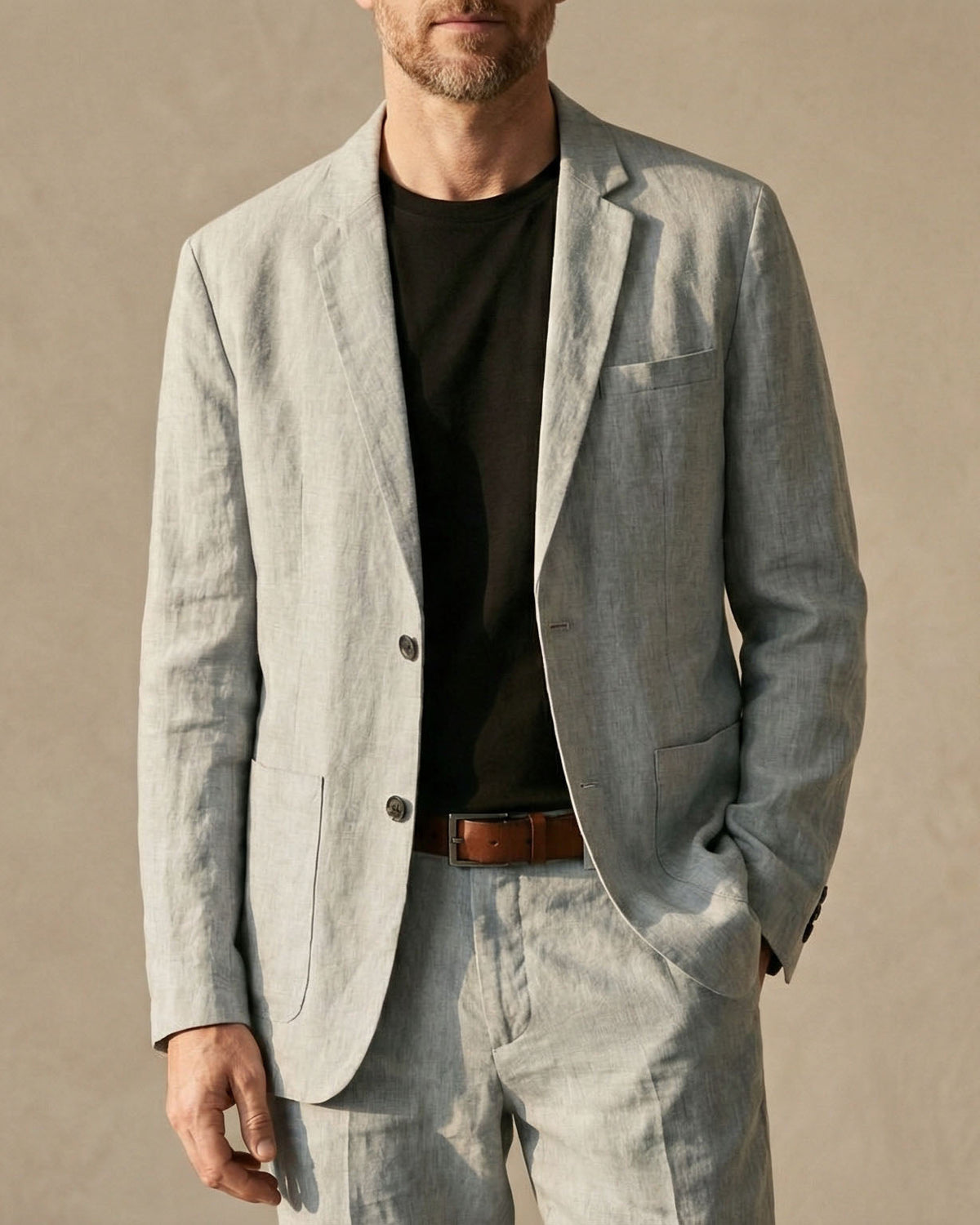 Lorenzo Traje Mezcla de Lino