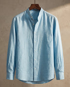 Ottavio Camisa de Lino Cuello Mao