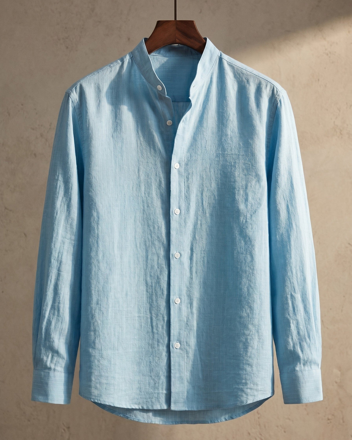 Ottavio Camisa de Lino Cuello Mao