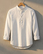 Amedeo Camisa de Algodón y Lino
