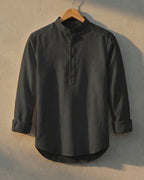 Amedeo Camisa de Algodón y Lino