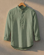 Amedeo Camisa de Algodón y Lino