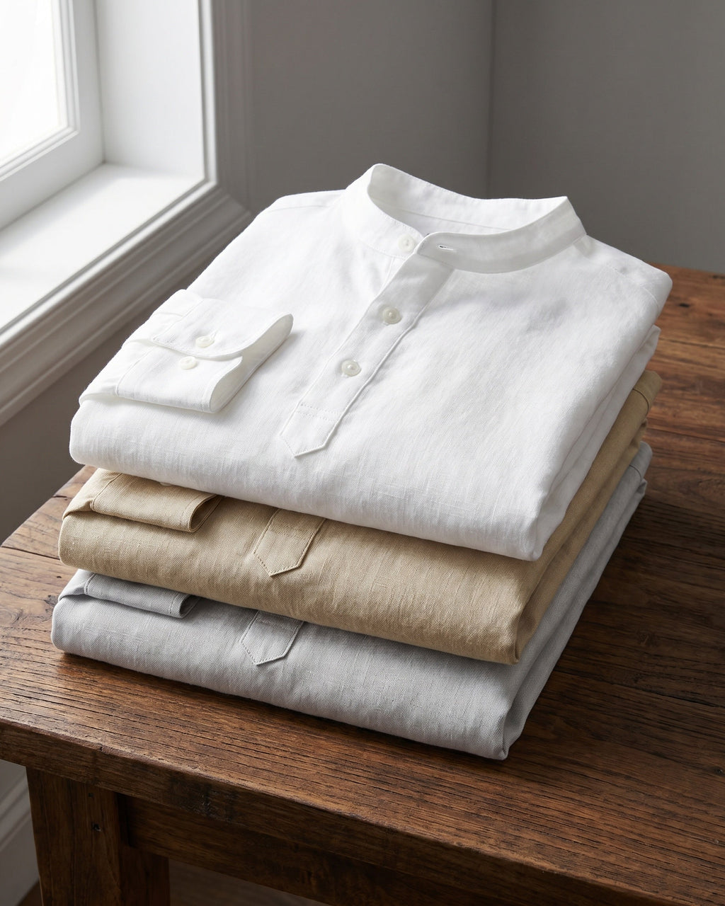 Amedeo Camisa de Algodón y Lino