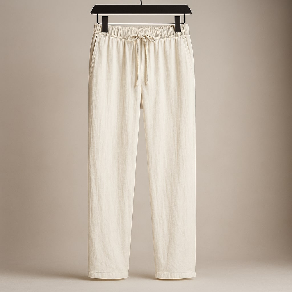 Cherubino Pantalones de Lino de Verano con Cordón