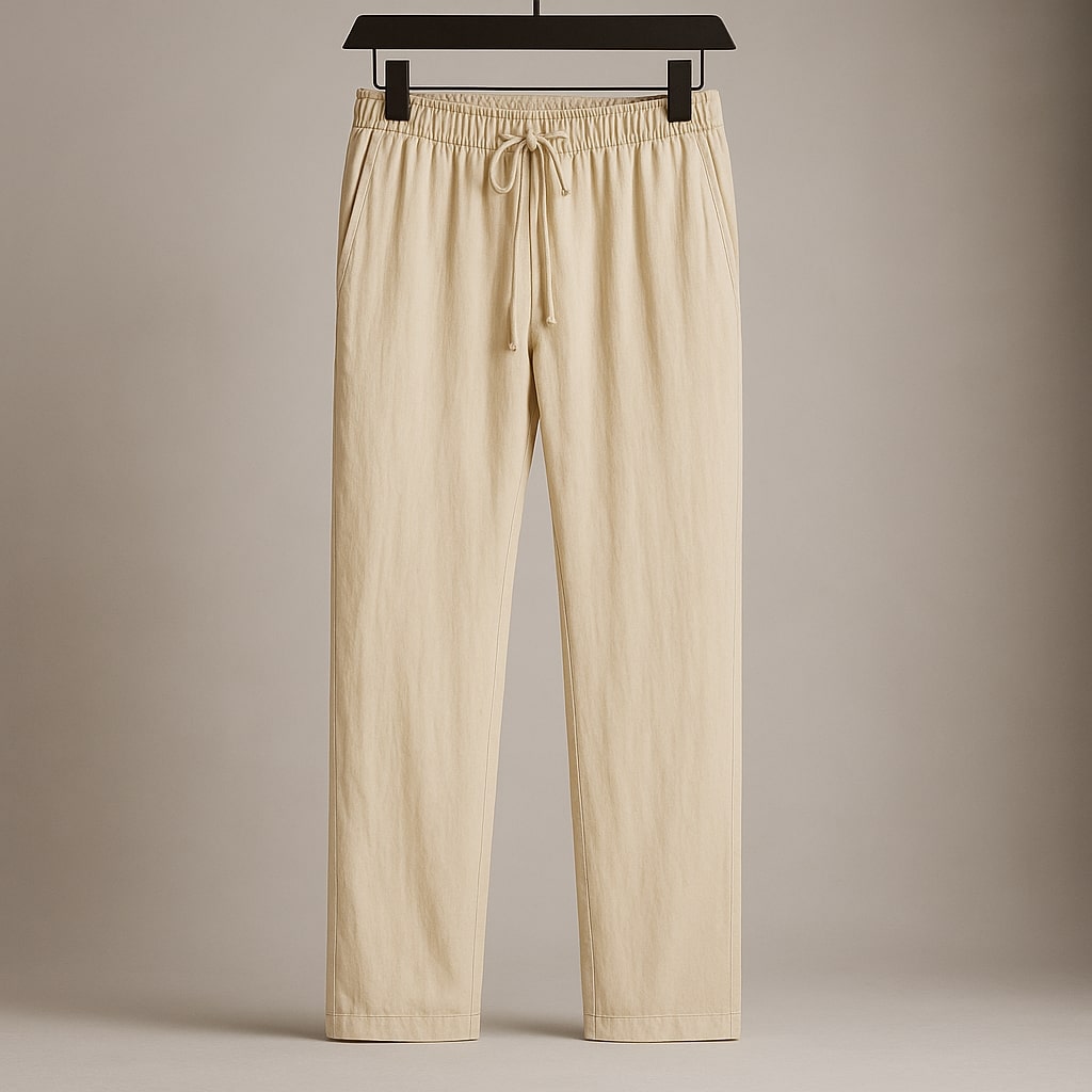 Cherubino Pantalones de Lino de Verano con Cordón