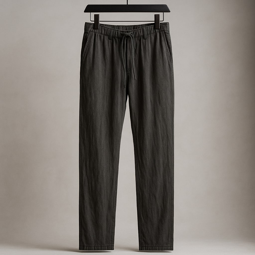 Cherubino Pantalones de Lino de Verano con Cordón